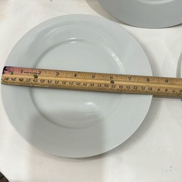IKEA 365 Salad  Appetizer Bread Saucers 8 1/4 In Round Modern White Set 3 Turkey - Picture 4 of 6